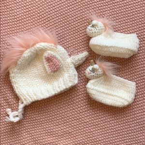 Newborn unicorn photo props (3pc)